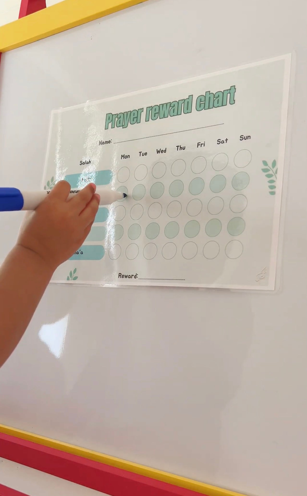 Salah Reward Chart + Dry Wipe pen