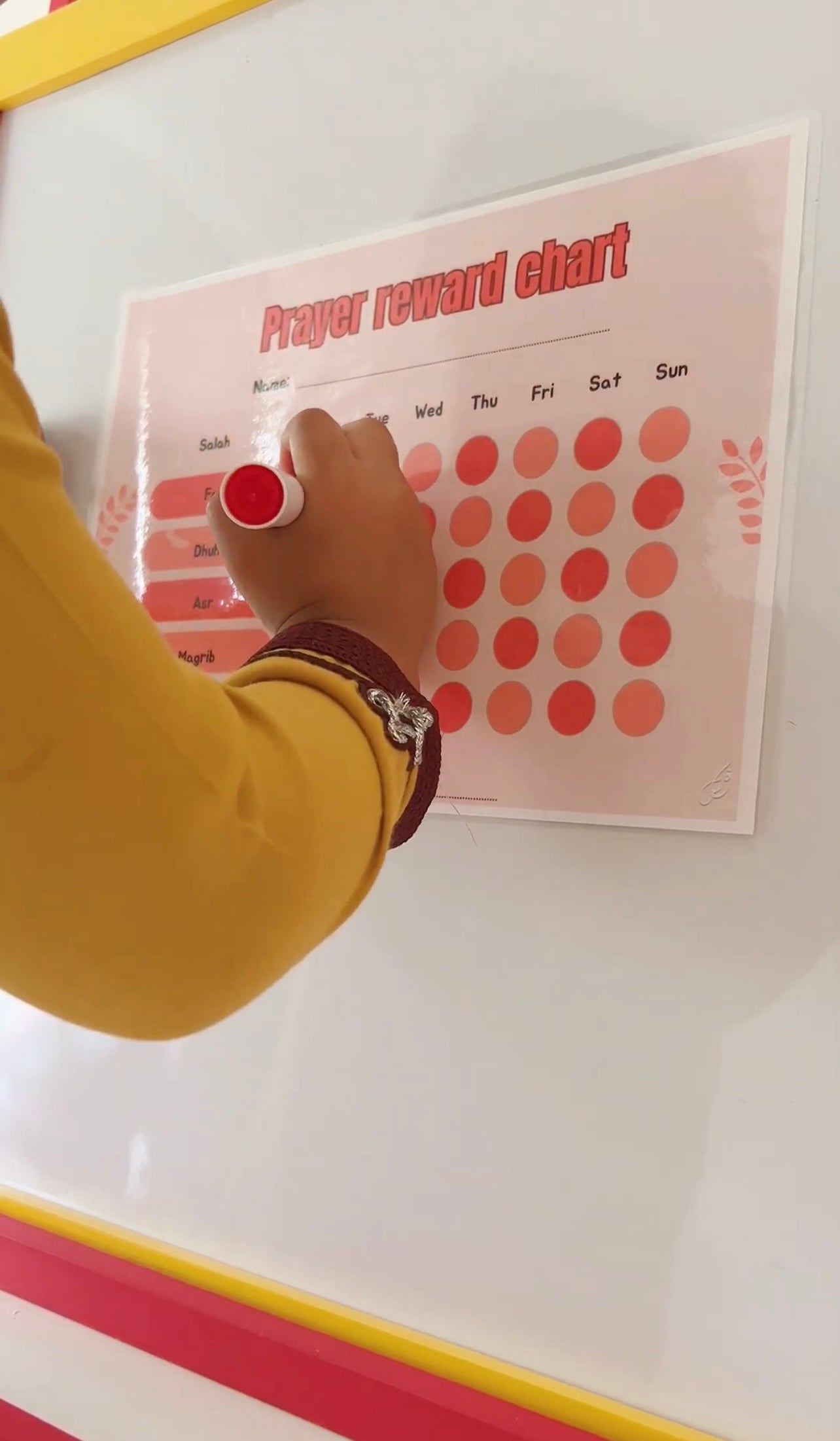 Salah Reward Chart + Dry Wipe pen