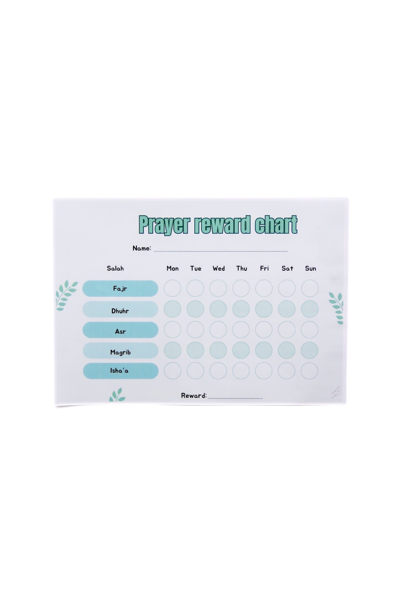 Salah Reward Chart + Dry Wipe pen